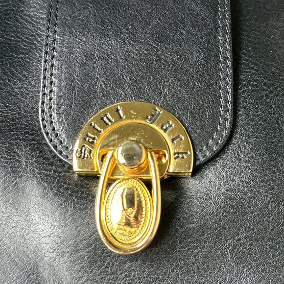 NEW Black Genuine Leather Shoulder Bag - Picture 2 of 12